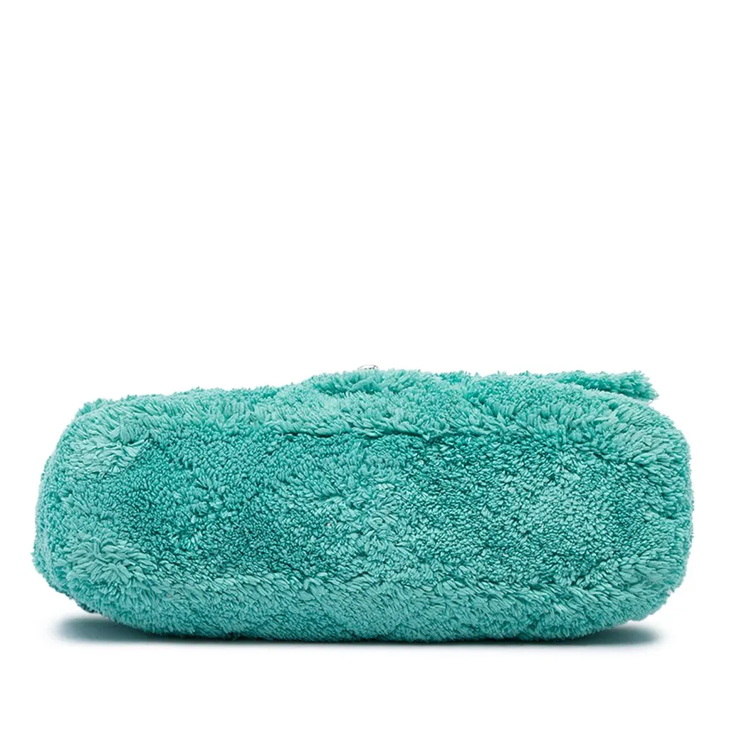 Chanel Medium Quilted Terry Cloth Coco Beach Flap Green Very good - Inside View