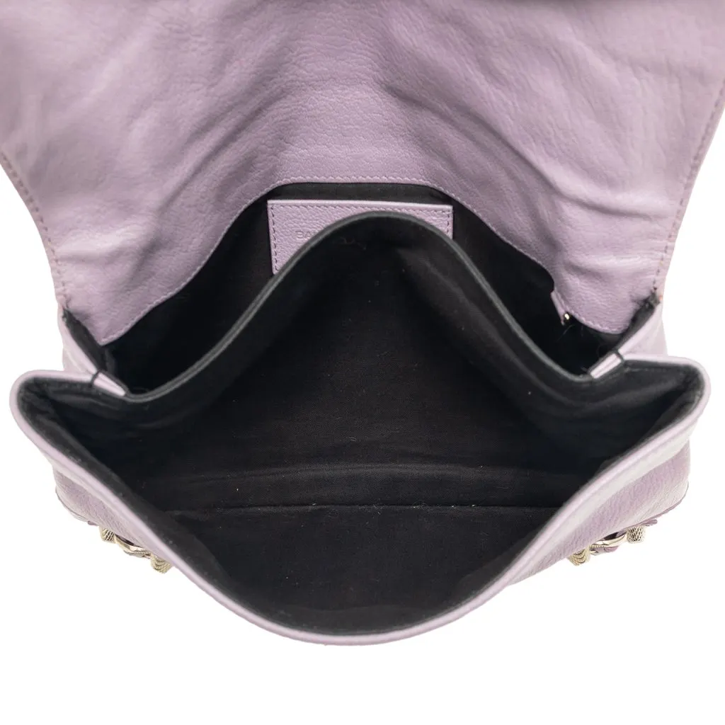 Balenciaga Goatskin Motocross Giant 12 Envelope Clutch Purple Leather Very good - Model View