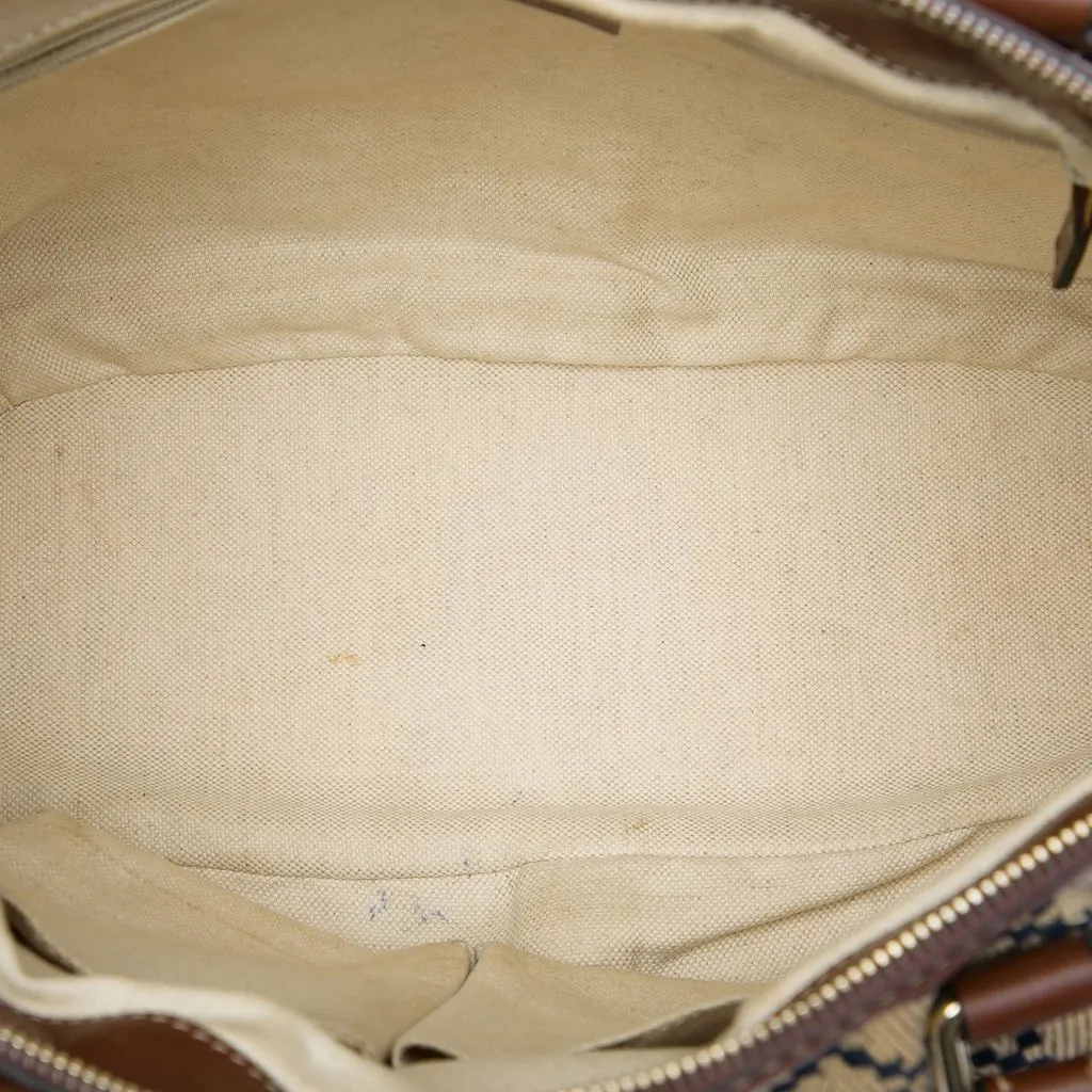 Gucci Diamante Canvas Sukey Satchel Beige Very good - Model View