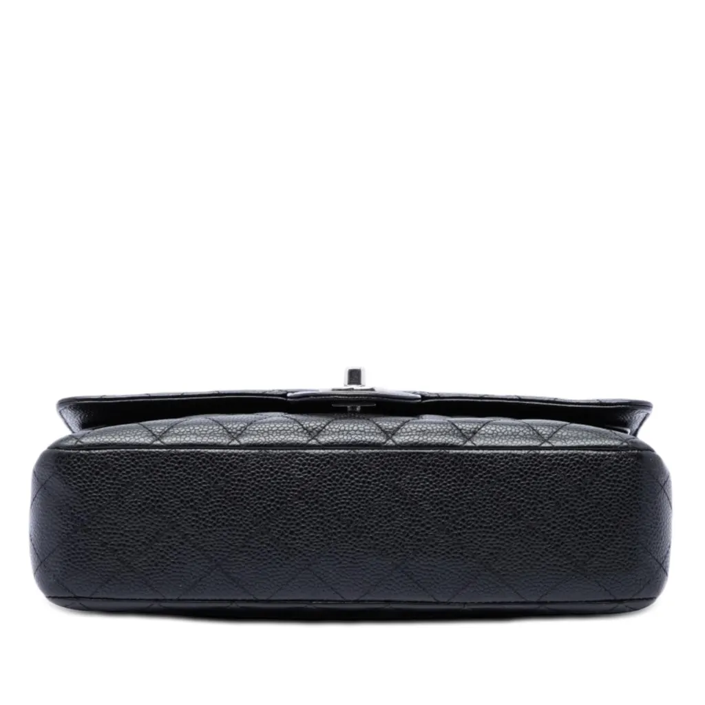 Chanel Medium Classic Caviar Double Flap Black Leather Very good - Inside View