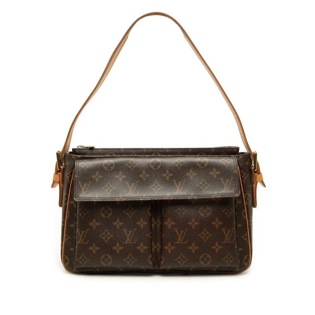 Louis Vuitton Monogram Viva Cite GM Brown Canvas Good - Front View