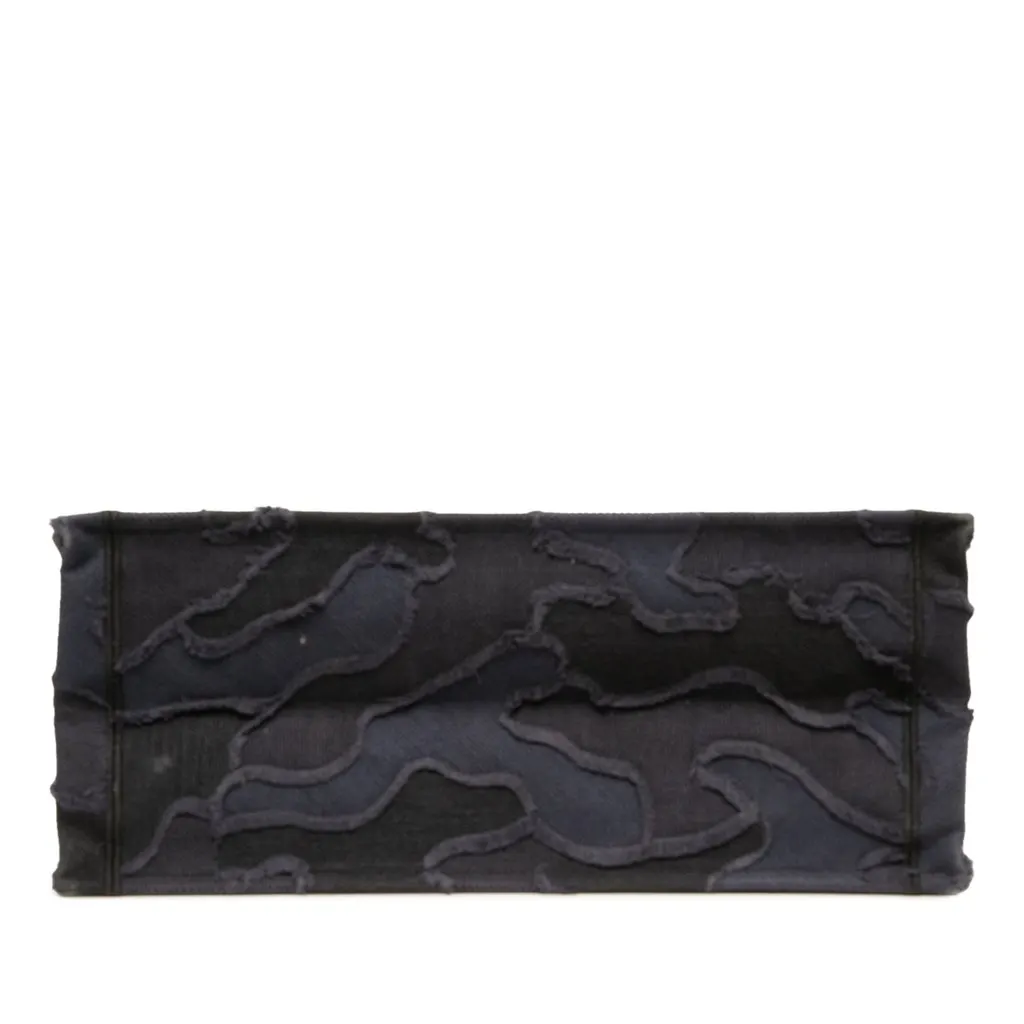 Dior Large Embroidered Canvas Camouflage Book Tote Blue Canvas Very good - Inside View
