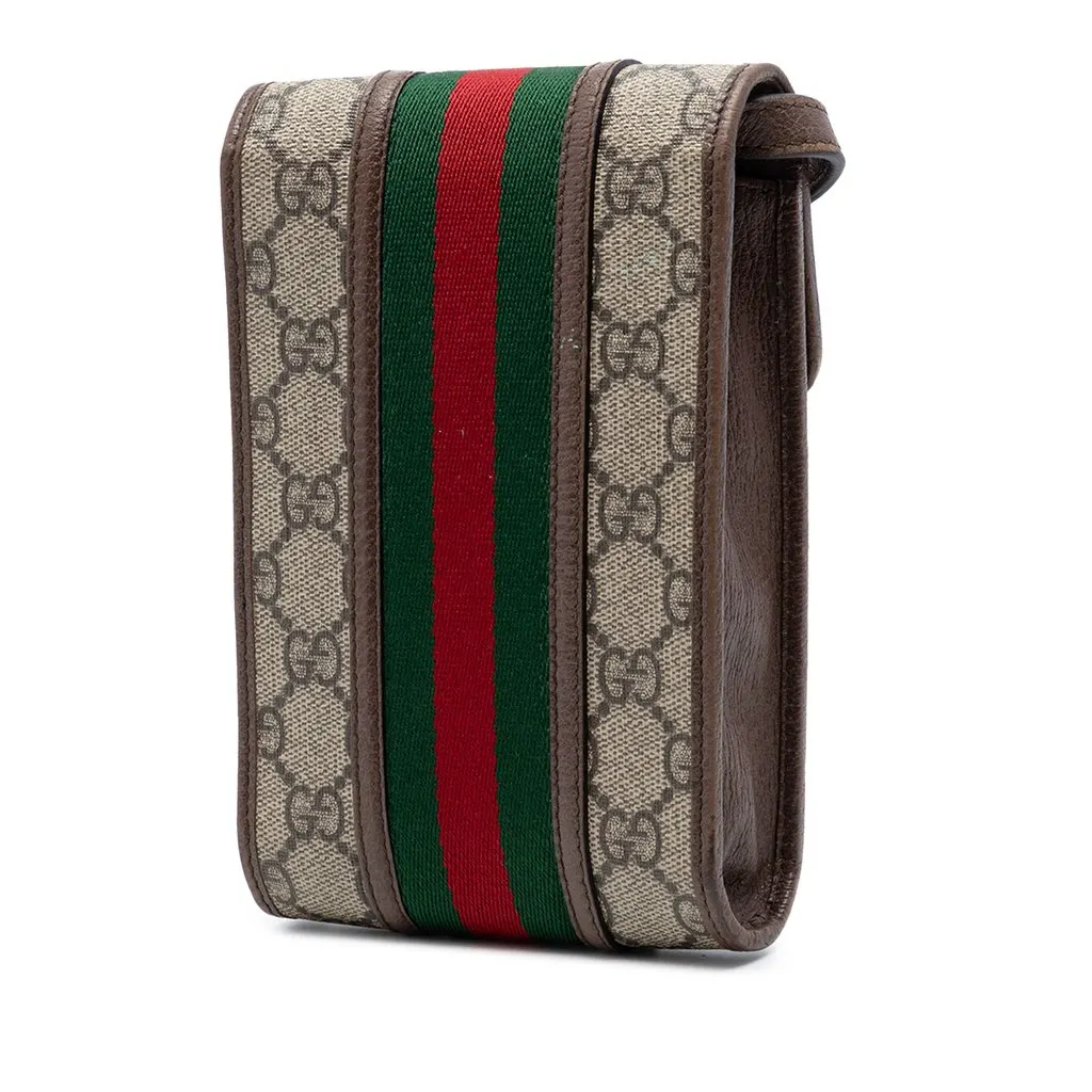 Gucci Mini GG Supreme Web Ophidia Crossbody Beige Very good - Back View