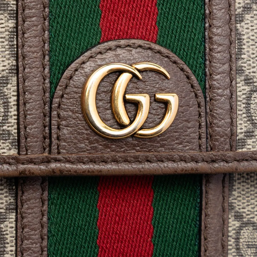 Gucci Mini GG Supreme Web Ophidia Crossbody Beige Very good - Box View