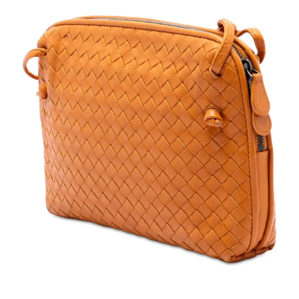 Bottega Veneta Nappa Intrecciato Nodini Crossbody Orange Leather Very good - Back View