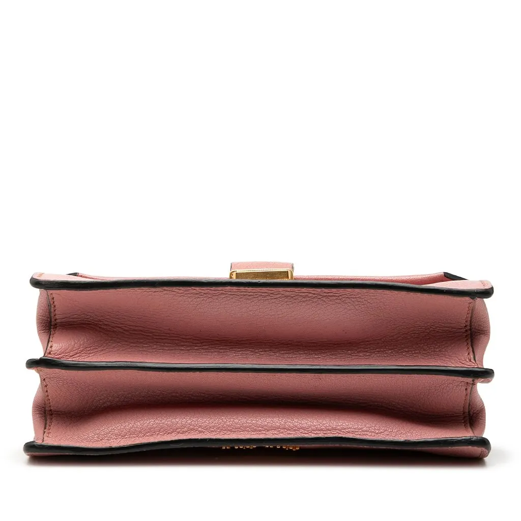 Miu Miu Goatskin Madras Crossbody Pink Leather Very good - Inside View