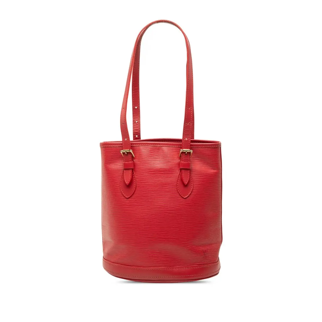 Louis Vuitton Epi Petit Bucket Red Leather Good - Front View