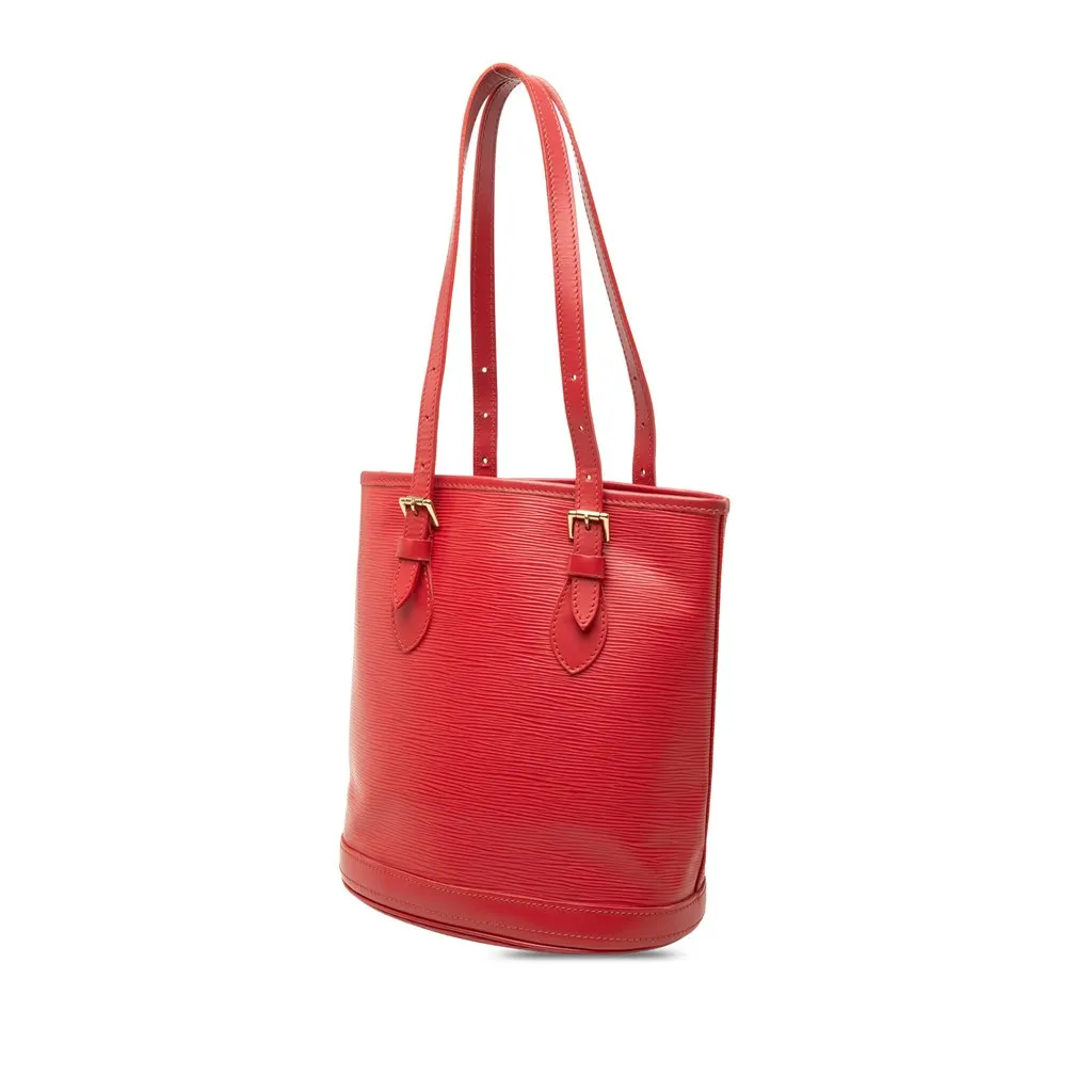 Louis Vuitton Epi Petit Bucket Red Leather Good - Back View