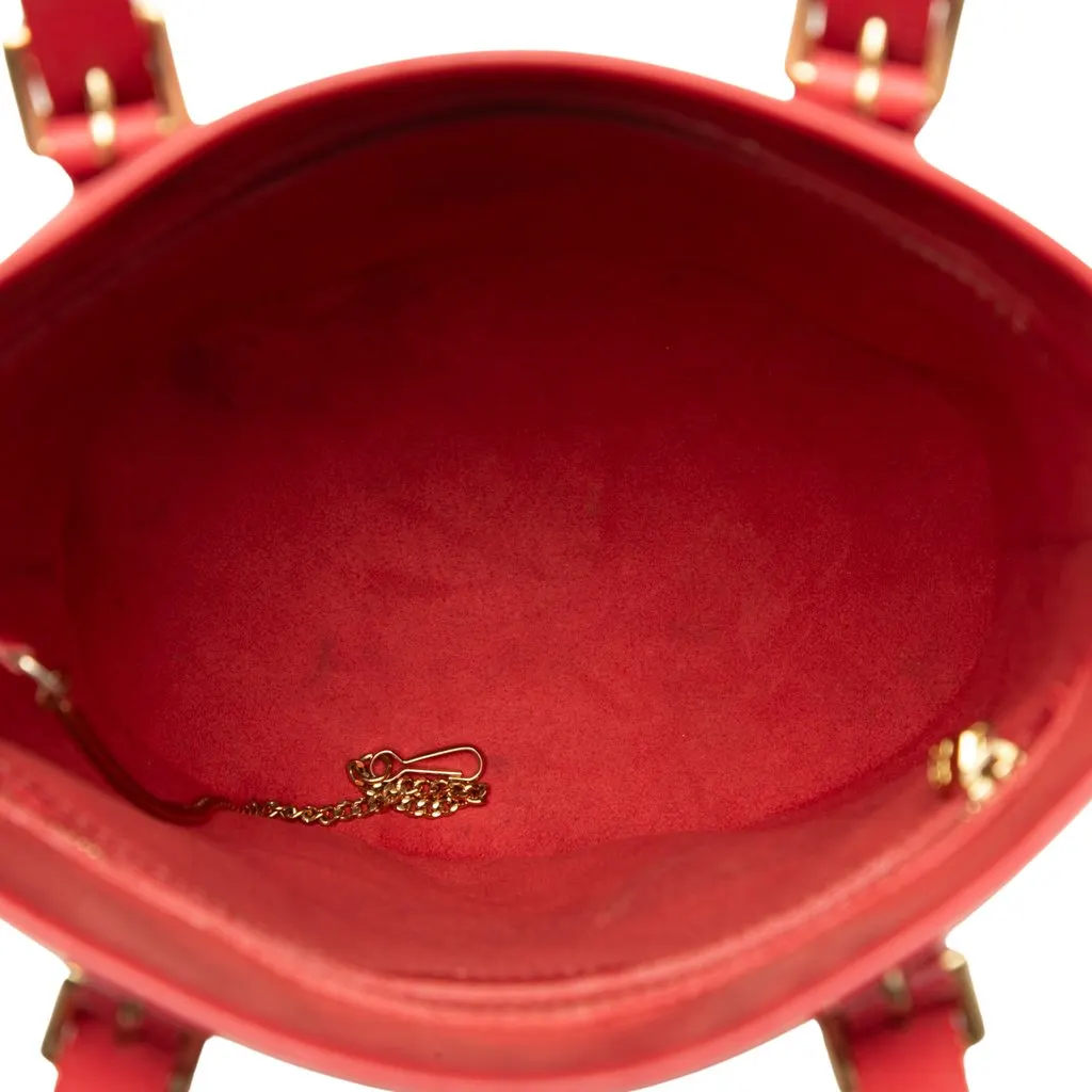 Louis Vuitton Epi Petit Bucket Red Leather Good - Model View
