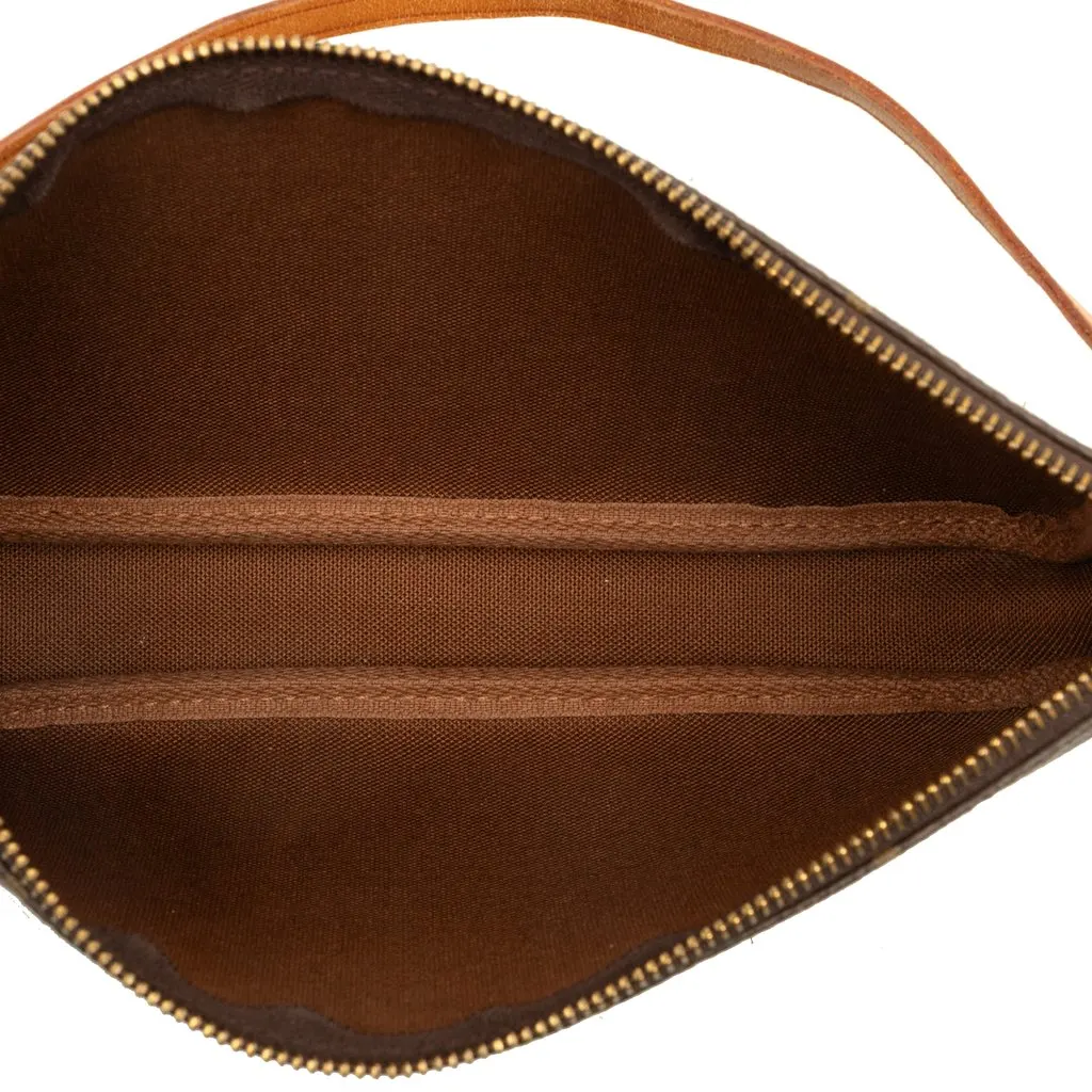 Louis Vuitton Monogram Pochette Accessoires Brown Canvas Good - Model View