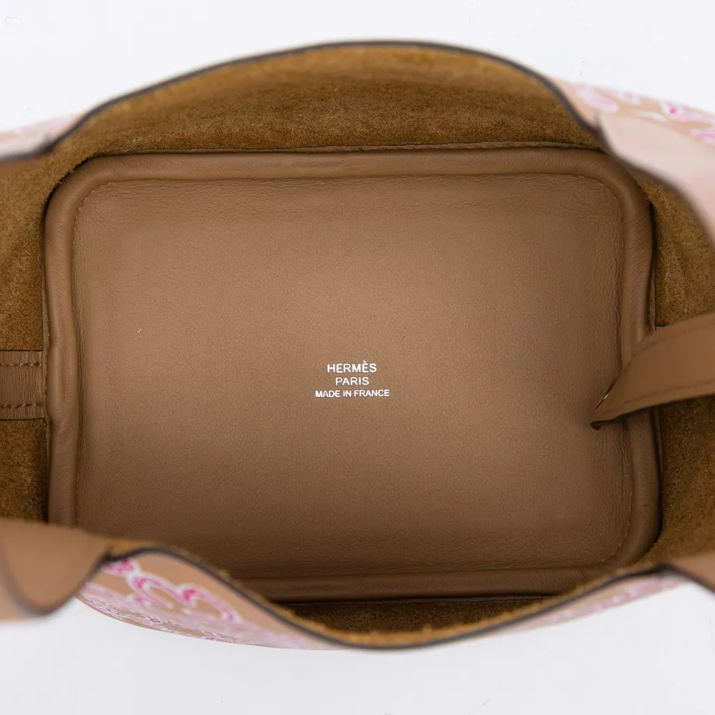 Hermès Micro Swift Lucky Daisy Picotin Lock 14 Brown Leather Very good - Model View