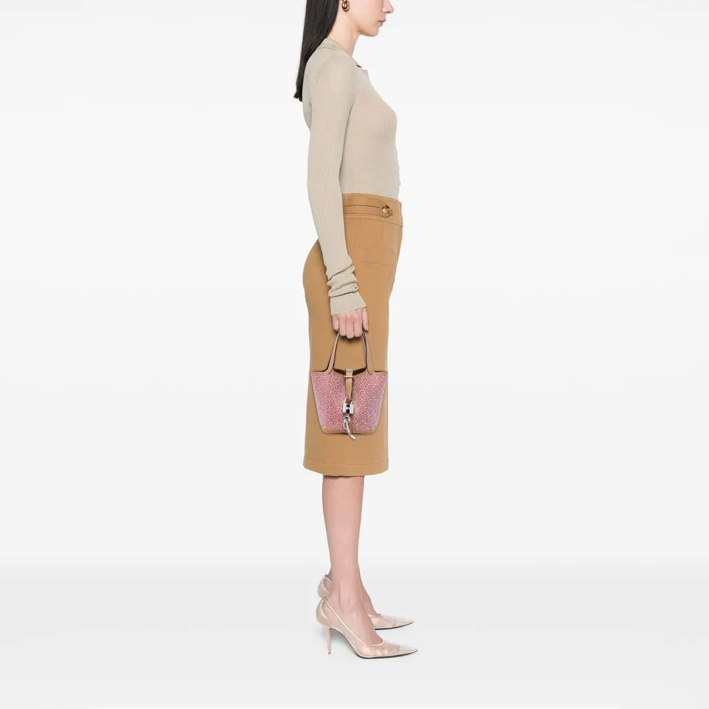 Hermès Micro Swift Lucky Daisy Picotin Lock 14 Brown Leather Very good - Box View