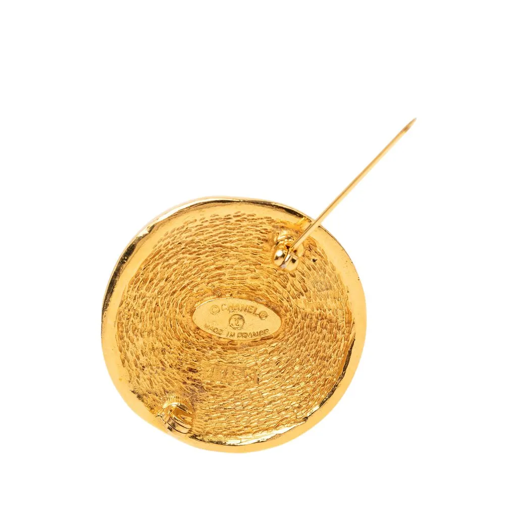 Chanel CC Gold Plated 31 Rue Cambon Brooch Gold Metal Very good - Inside View