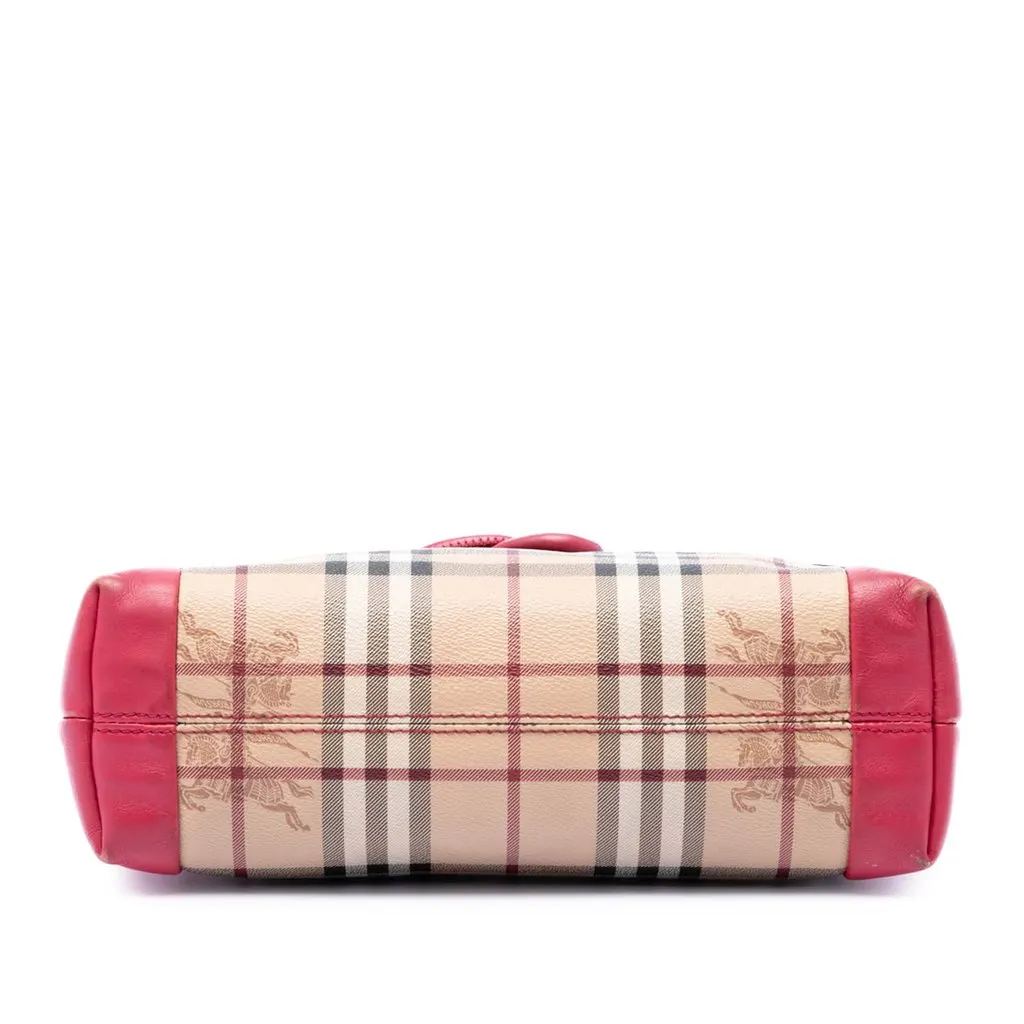 Burberry Haymarket Check Coated Canvas Leah Crossbody Beige Canvas Good - Inside View