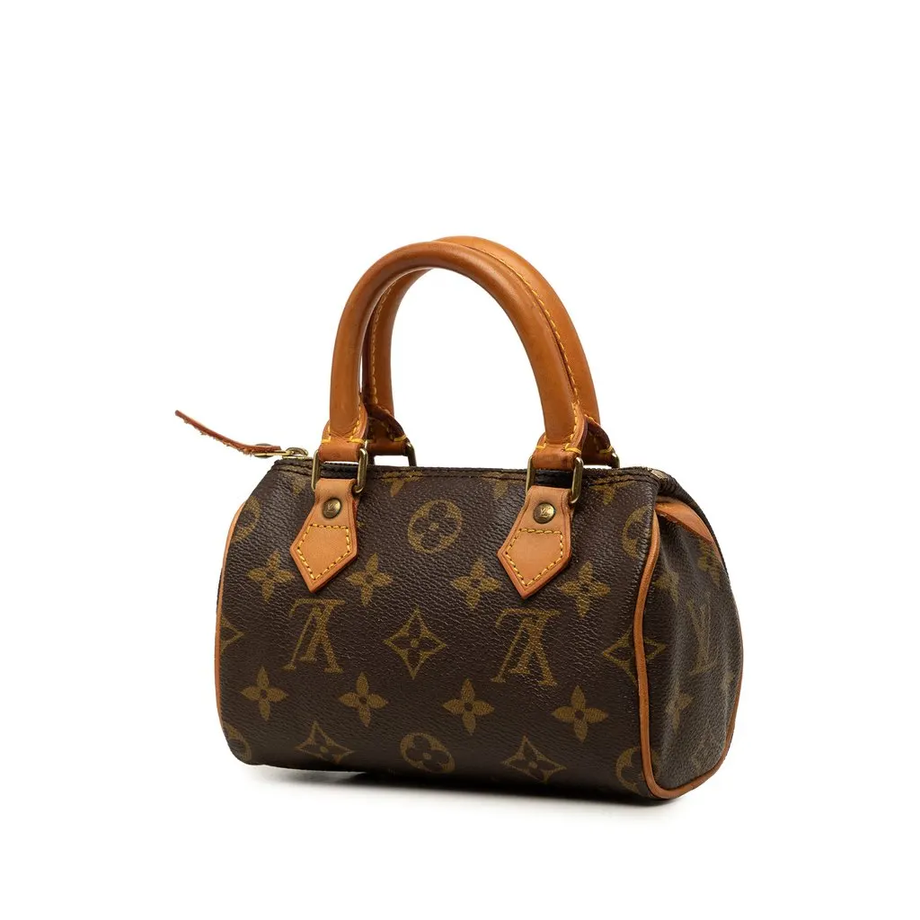 Louis Vuitton Monogram Mini Speedy HL Brown Canvas Good - Back View