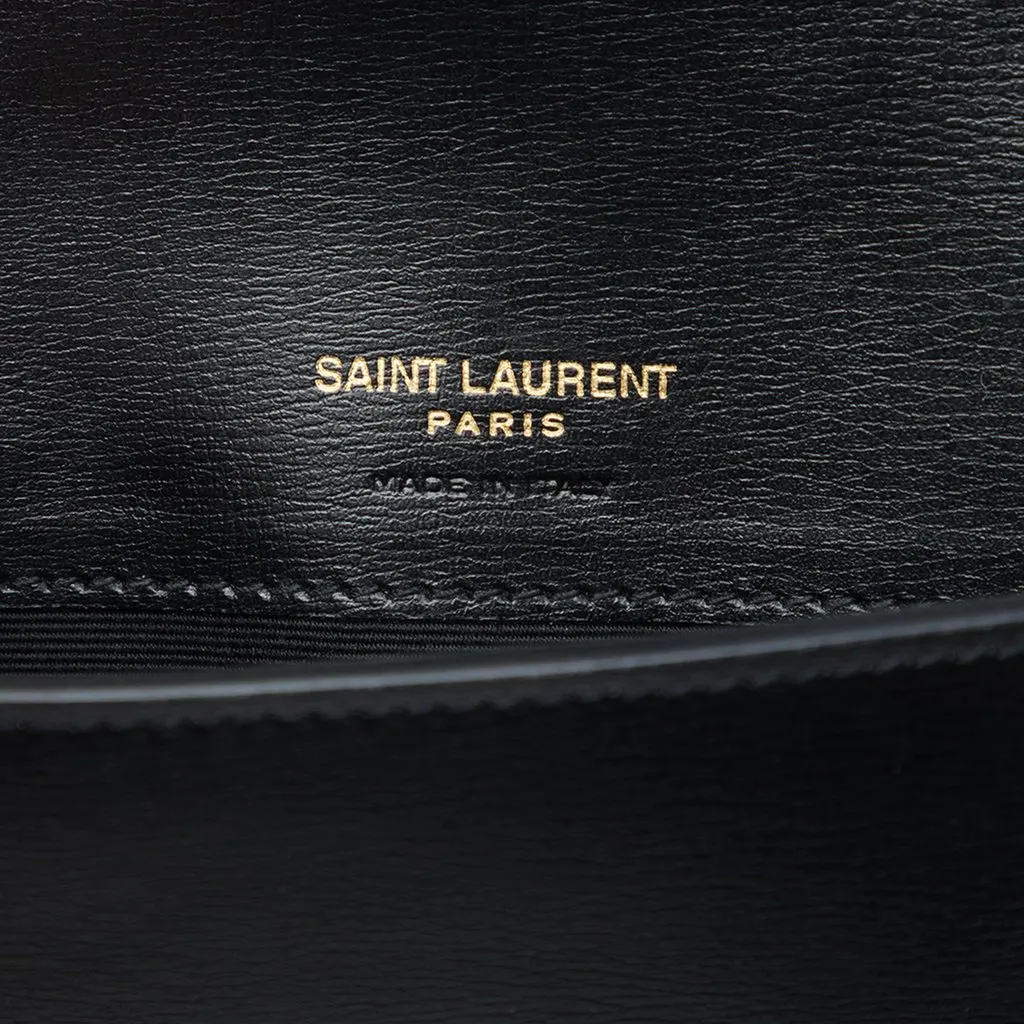 Saint Laurent Leather Monogram Kate Wallet On Chain Black Leather Very good - Model View