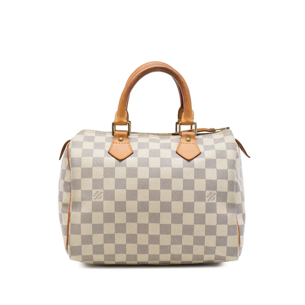 Louis Vuitton Damier Azur Speedy 25 White Canvas Very good - Front View