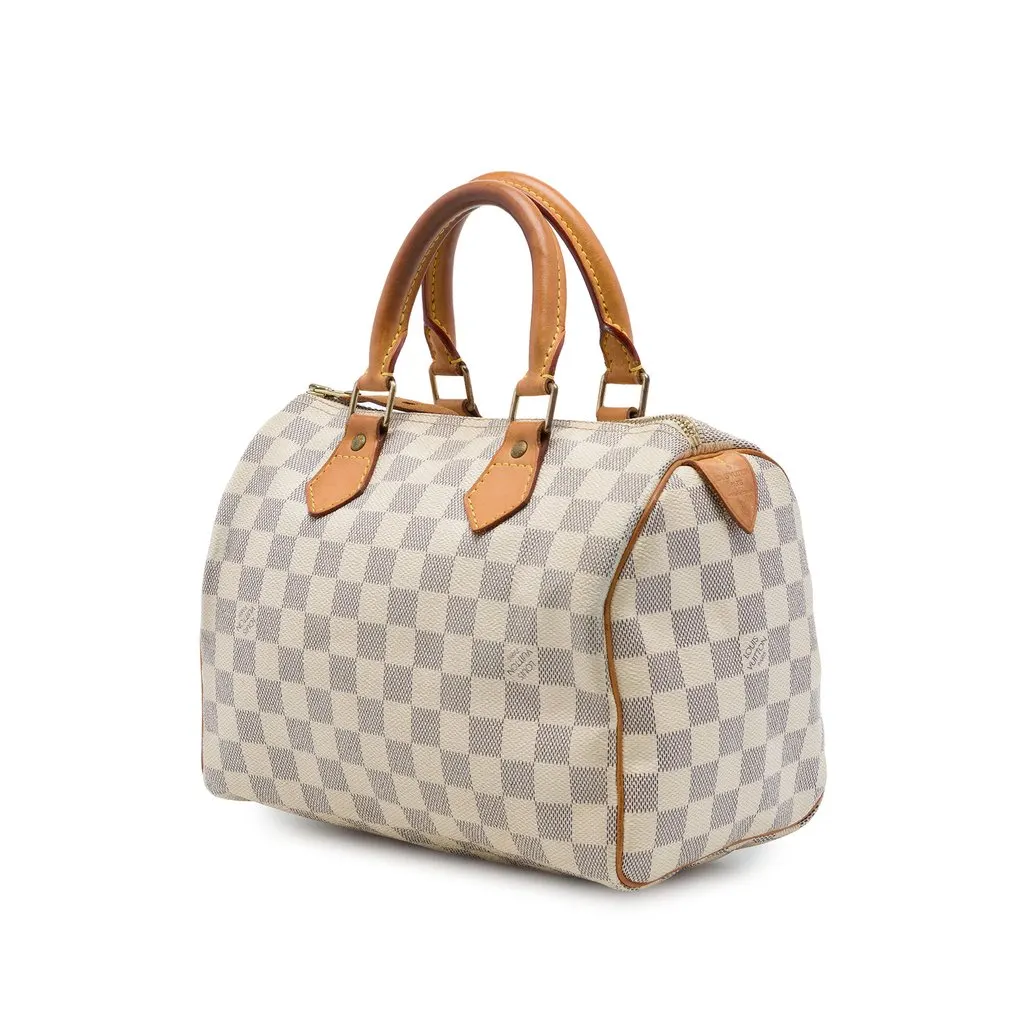 Louis Vuitton Damier Azur Speedy 25 White Canvas Very good - Back View