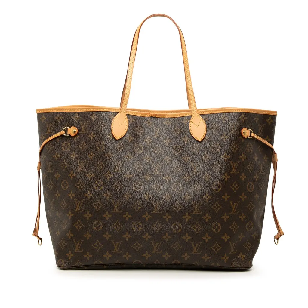 Louis Vuitton Monogram Neverfull GM Brown Canvas Good - Front View