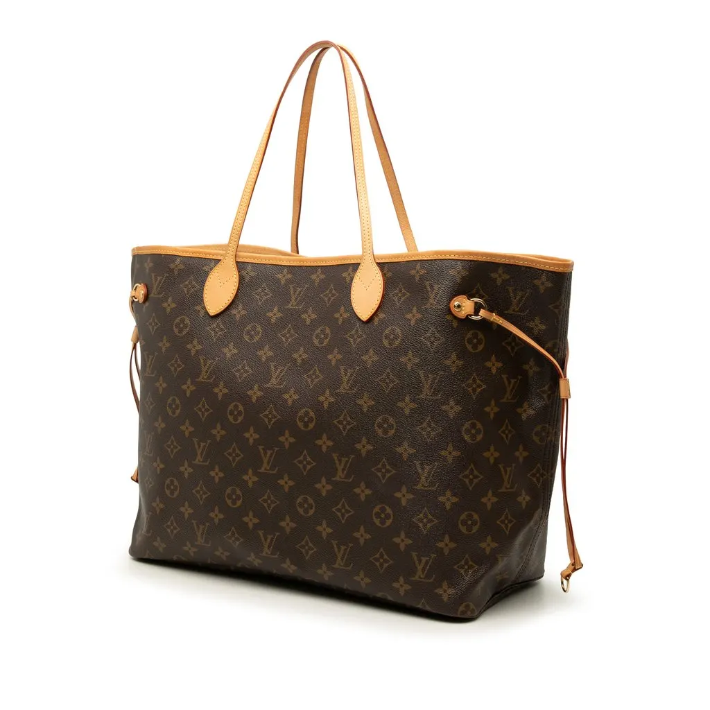 Louis Vuitton Monogram Neverfull GM Brown Canvas Good - Back View