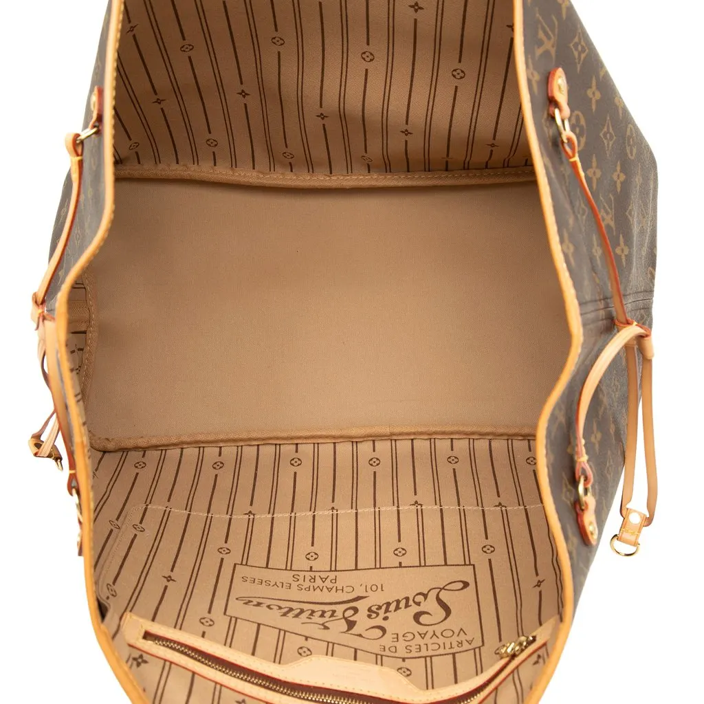 Louis Vuitton Monogram Neverfull GM Brown Canvas Good - Model View