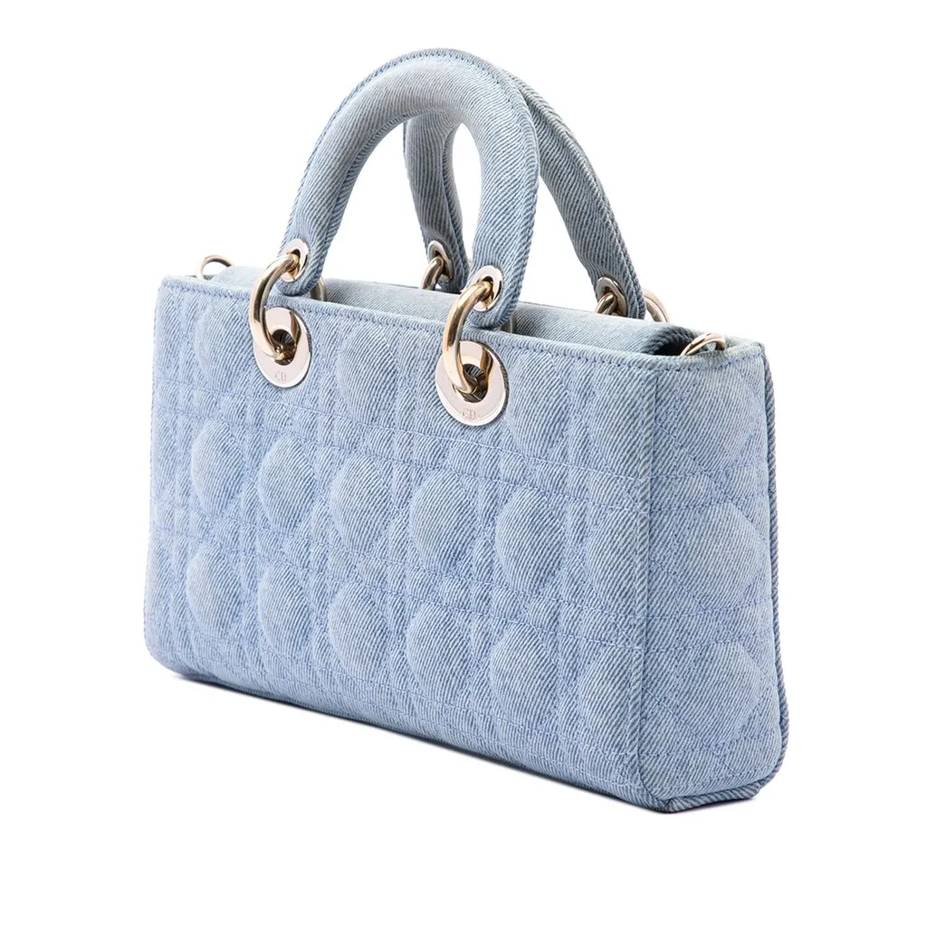 Dior Medium Denim Cannage Lady D Joy Blue Denim Very good - Inside View