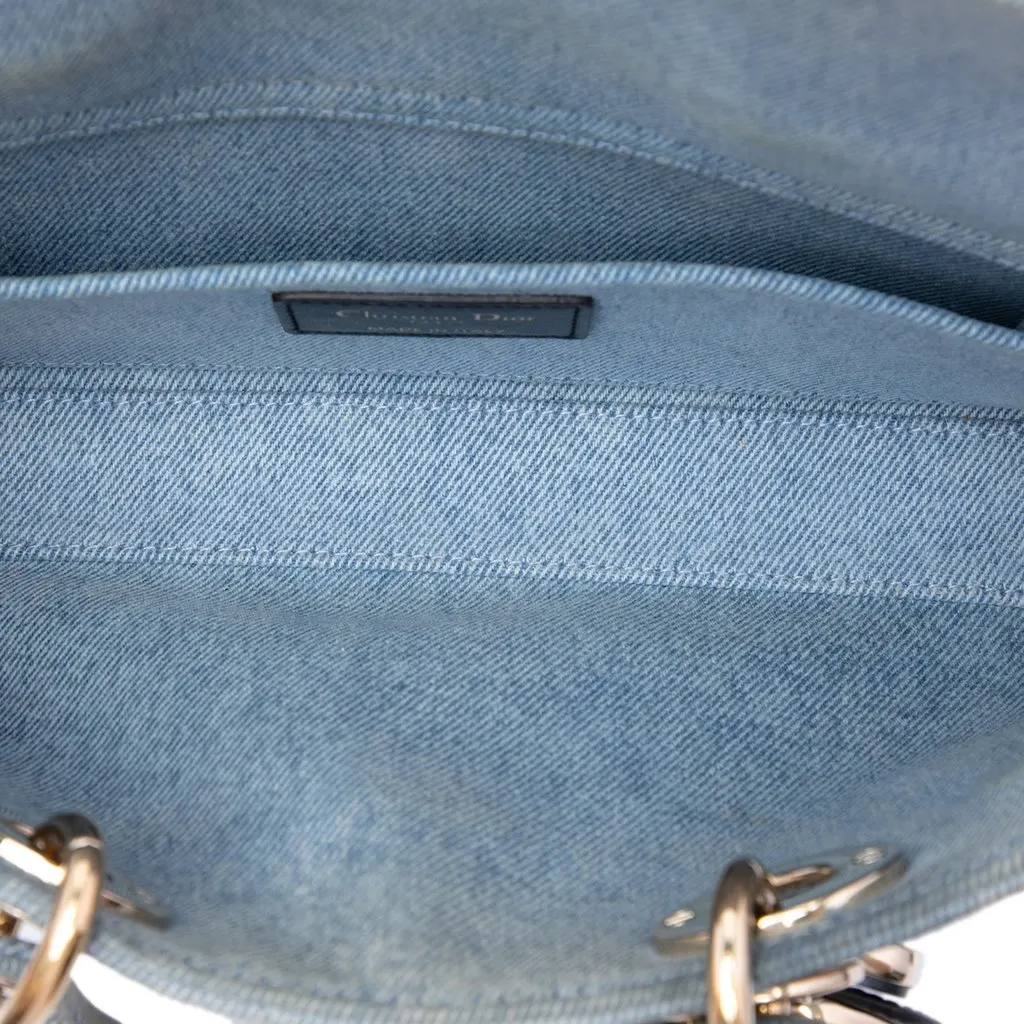 Dior Medium Denim Cannage Lady D Joy Blue Denim Very good - Box View