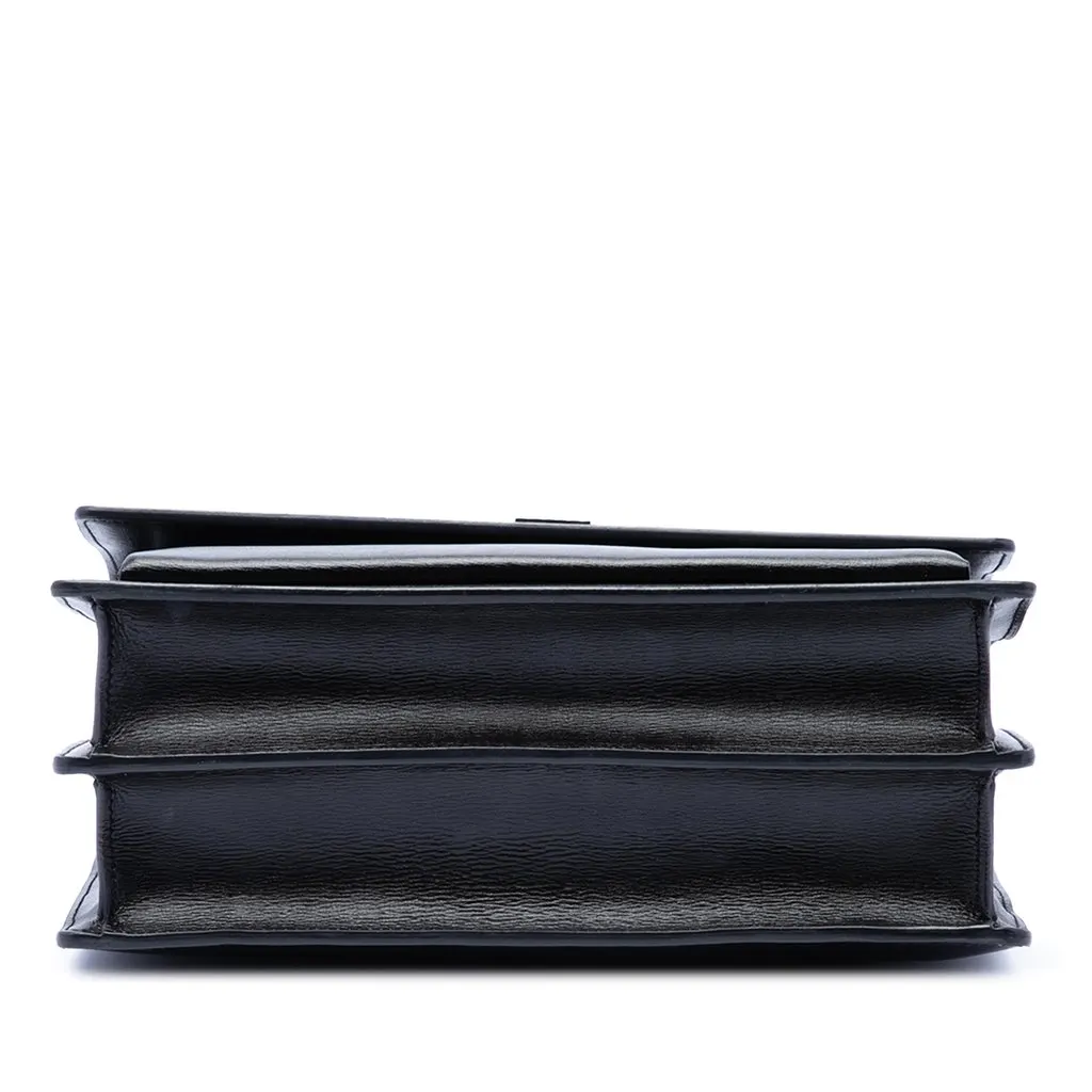 Saint Laurent Large Calfskin Monogram Sunset Crossbody Black Leather Very good - Inside View