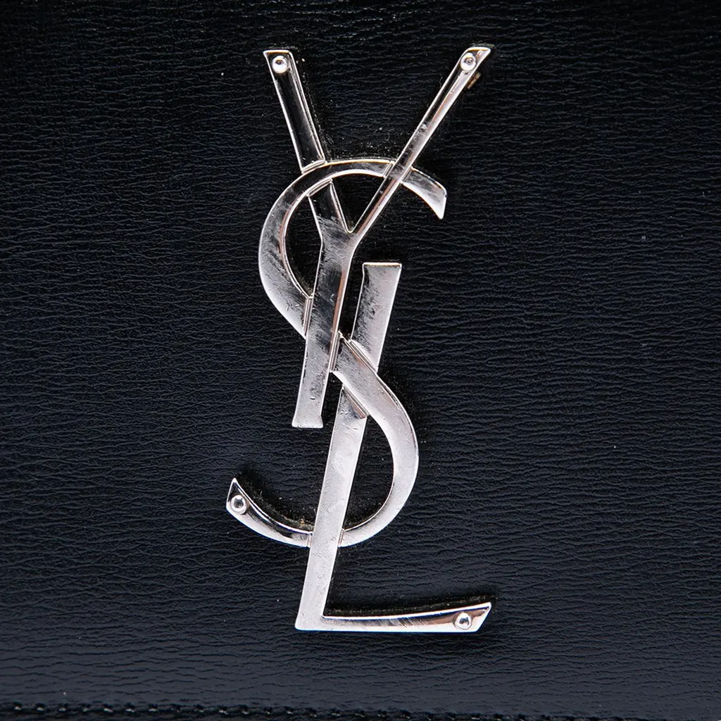 Saint Laurent Large Calfskin Monogram Sunset Crossbody Black Leather Very good - Box View