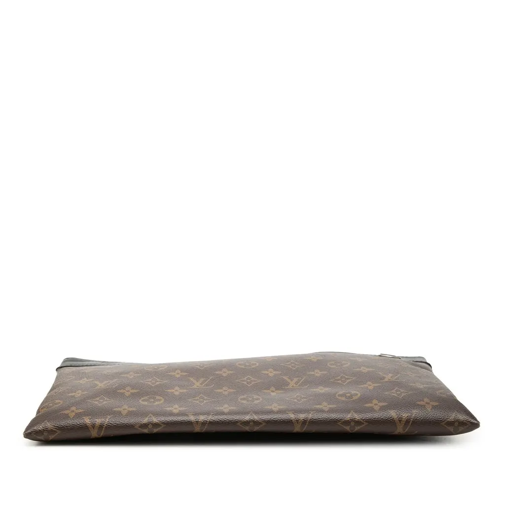 Louis Vuitton Monogram Macassar Discovery Pochette GM Brown Very good - Inside View