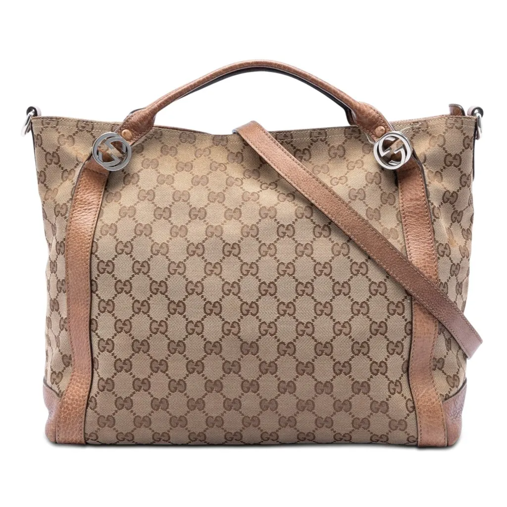 Gucci Medium GG Canvas Miss GG Satchel Beige Very good - Front View
