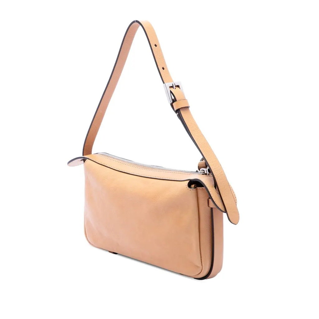 Fendi Mini Calfskin Simply Handbag Beige Leather Very good - Back View
