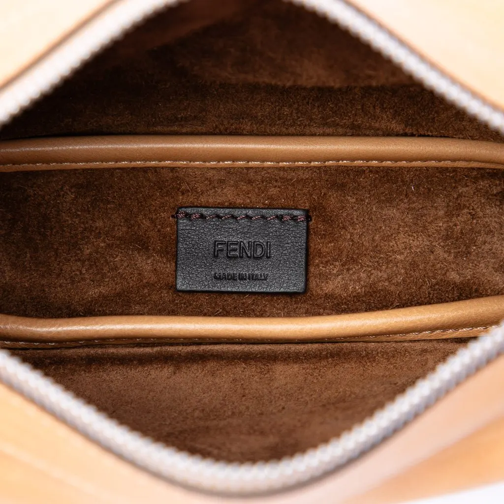 Fendi Mini Calfskin Simply Handbag Beige Leather Very good - Model View