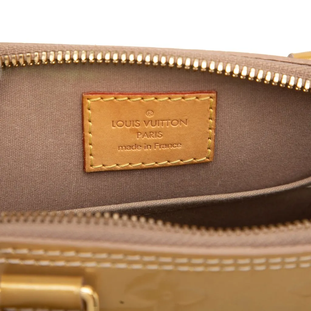 Louis Vuitton Monogram Vernis Alma BB Gold Leather Very good - Box View