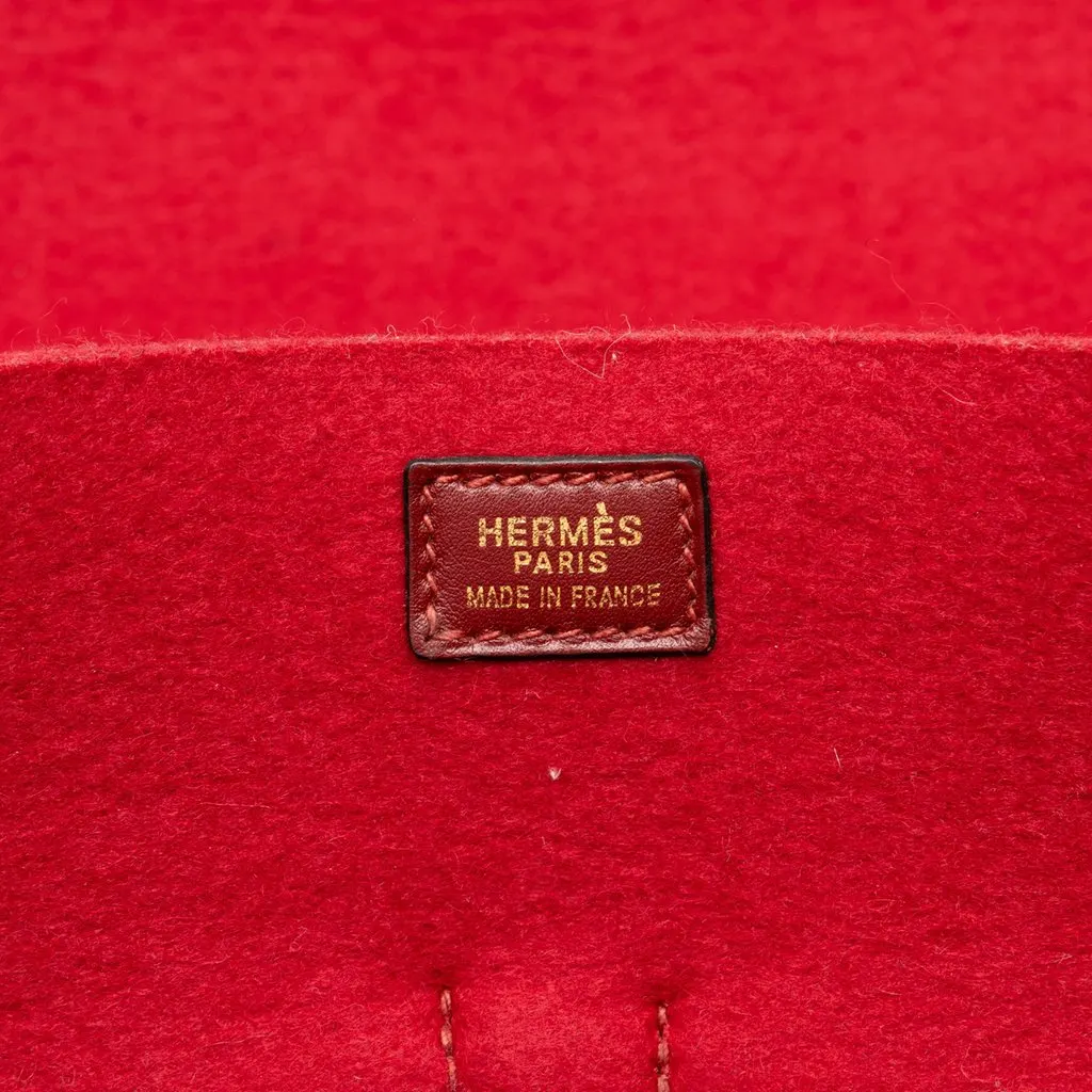 Hermès Felt and Gulliver Feu2Dou Tote Red Wool Good - Box View