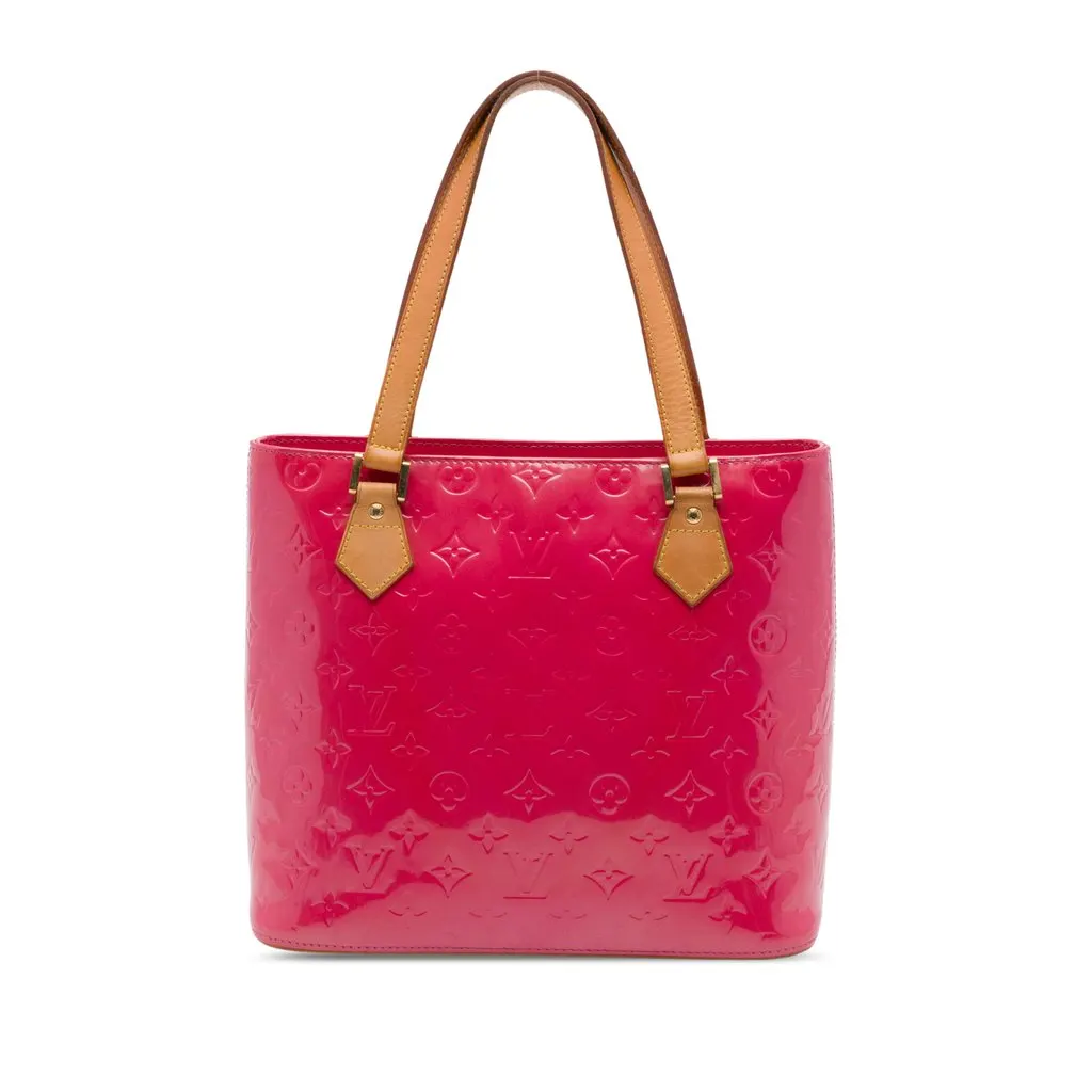 Louis Vuitton Monogram Vernis Houston Pink Leather Good - Front View