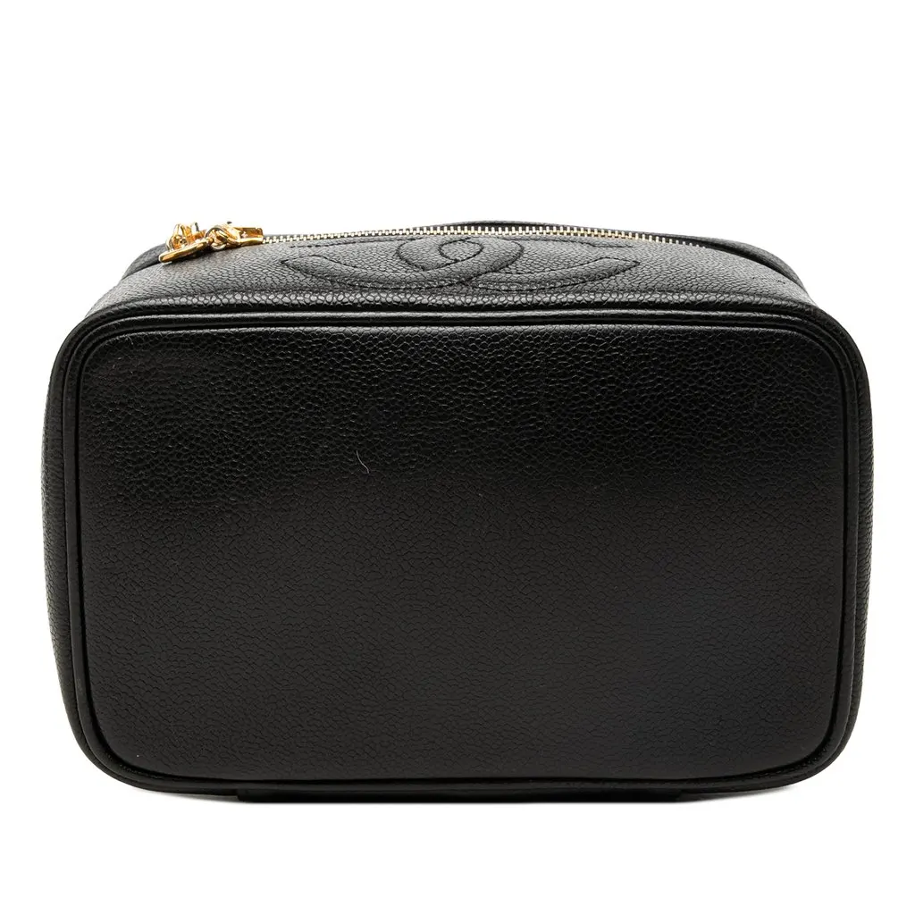 Chanel CC Caviar Vanity Bag Black Leather Very good - Inside View