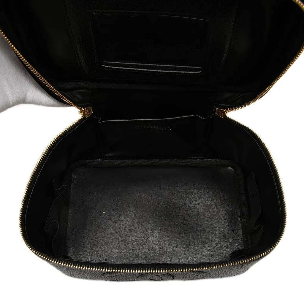 Chanel CC Caviar Vanity Bag Black Leather Very good - Model View