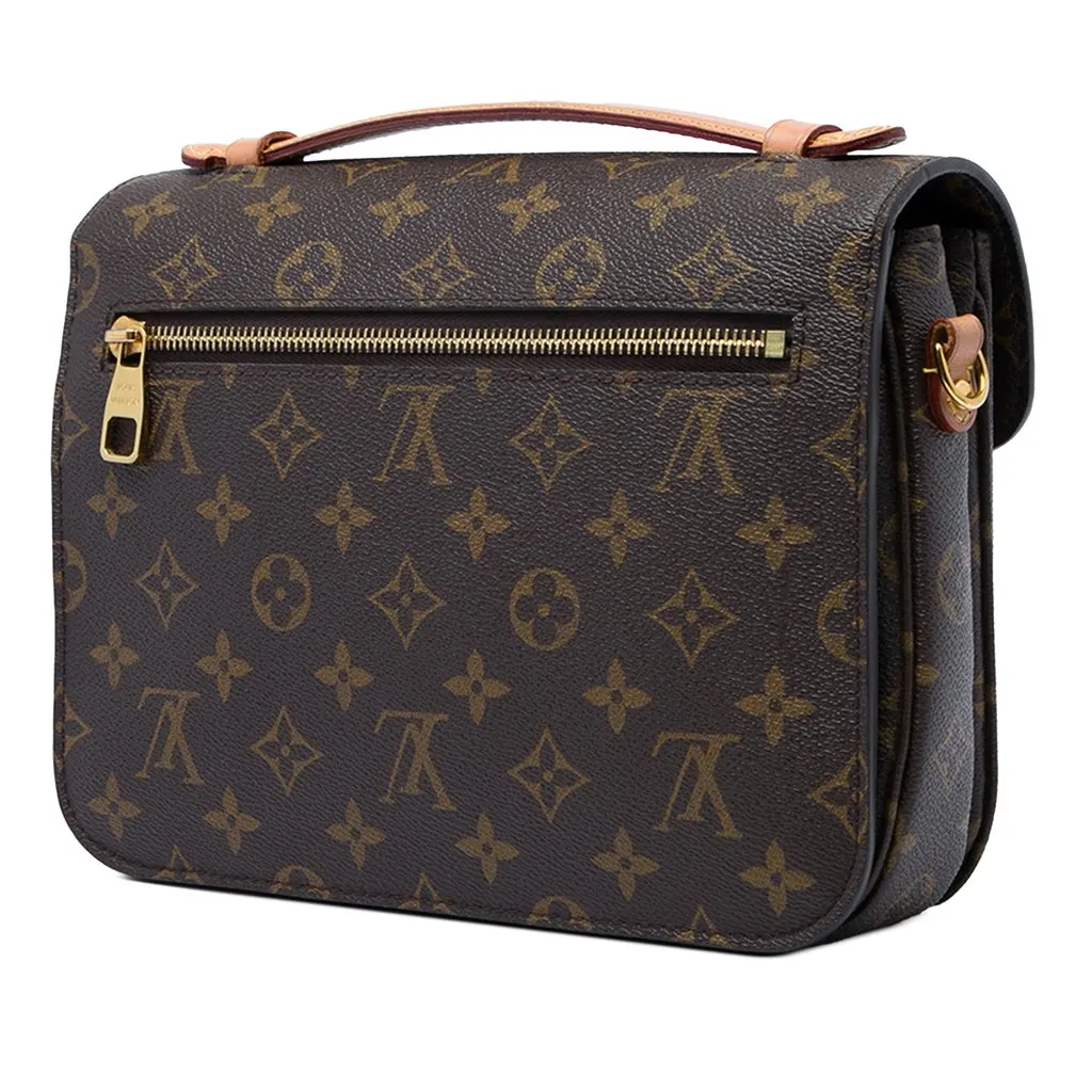 Louis Vuitton Monogram Pochette Metis Brown Canvas Very good - Back View