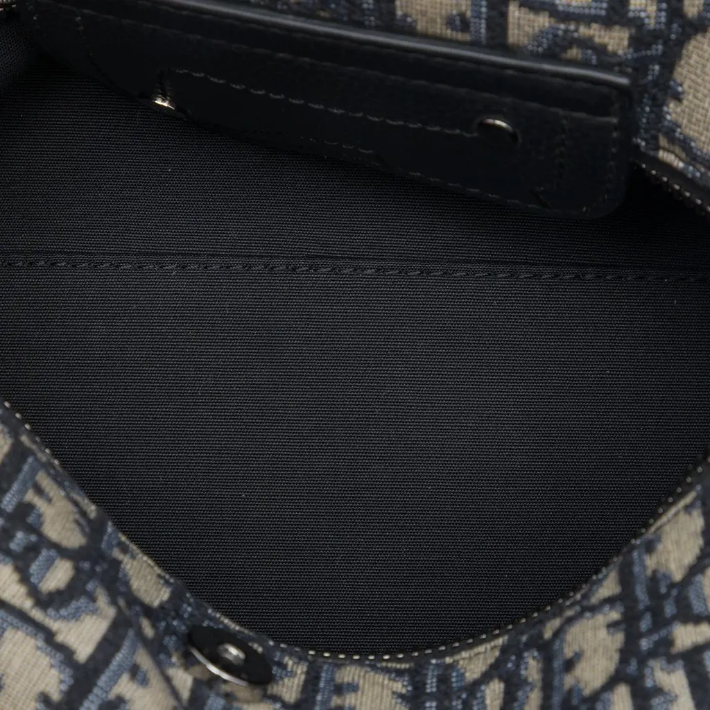 Dior Oblique Canvas Lingot 22 Bag Blue Canvas Good - Model View