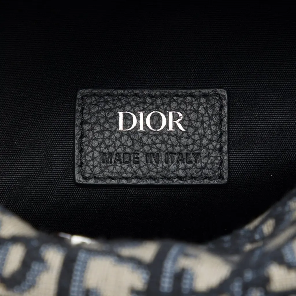 Dior Oblique Canvas Lingot 22 Bag Blue Canvas Good - Box View