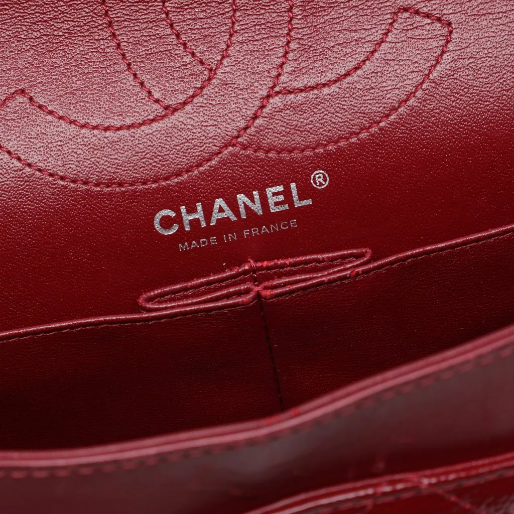 Chanel Quilted Glazed Caviar Reissue 2.55 Double Flap 226 Red Leather Very good - Box View
