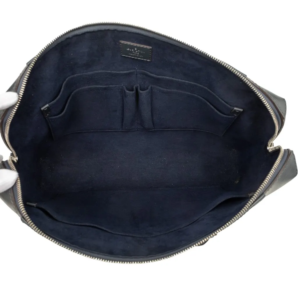 Louis Vuitton Epi Porte Documents Jour Blue Leather Very good - Model View