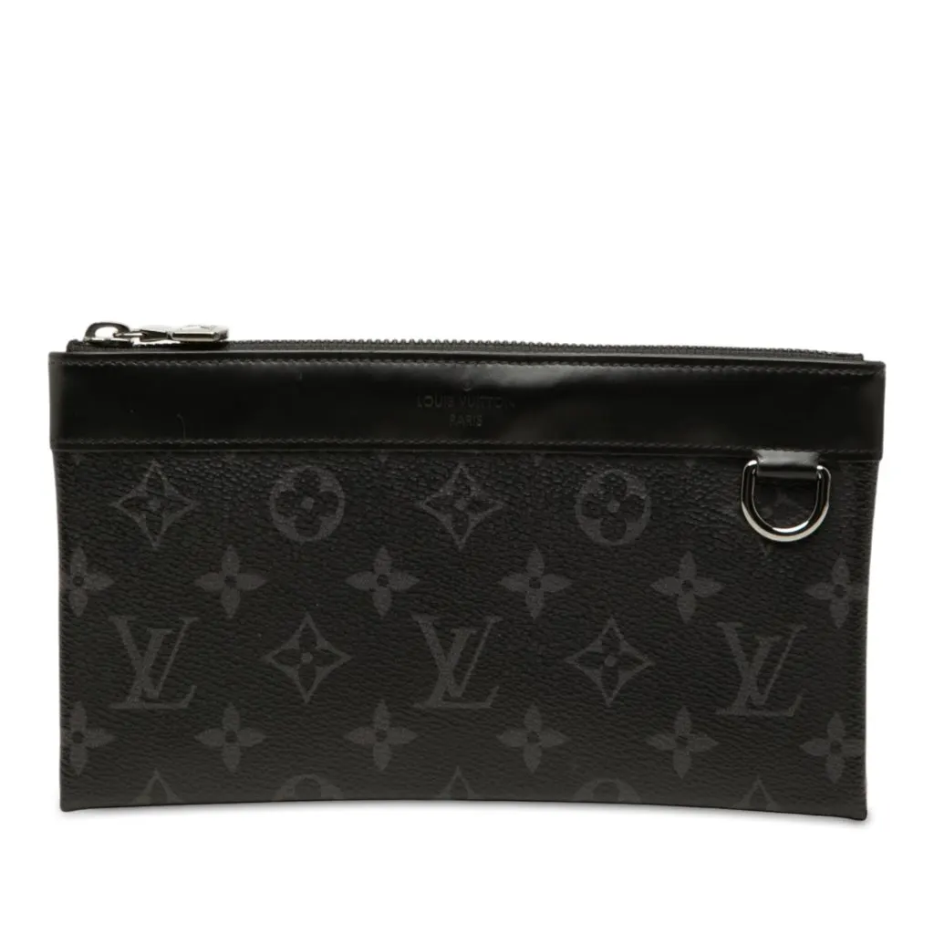 Louis Vuitton Monogram Eclipse Pochette Discovery PM Black Canvas Very good - Front View