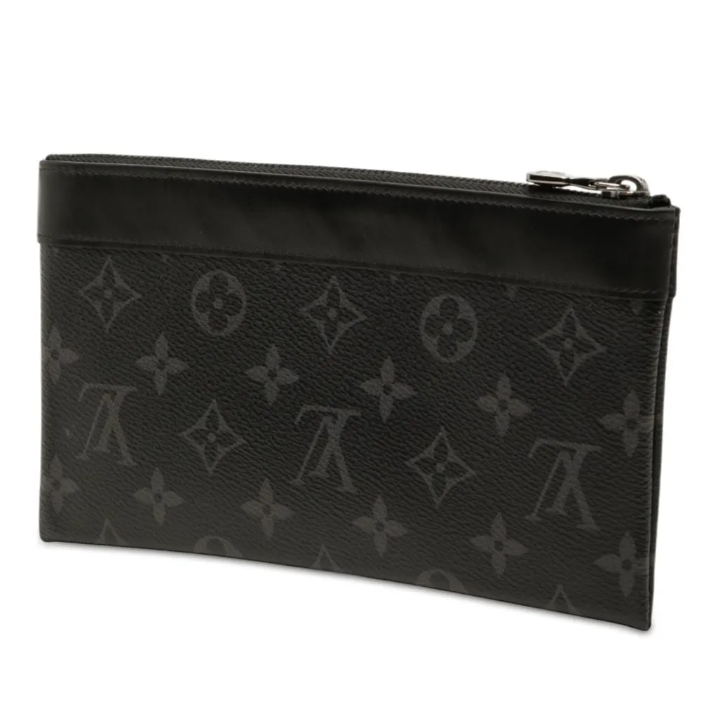 Louis Vuitton Monogram Eclipse Pochette Discovery PM Black Canvas Very good - Back View