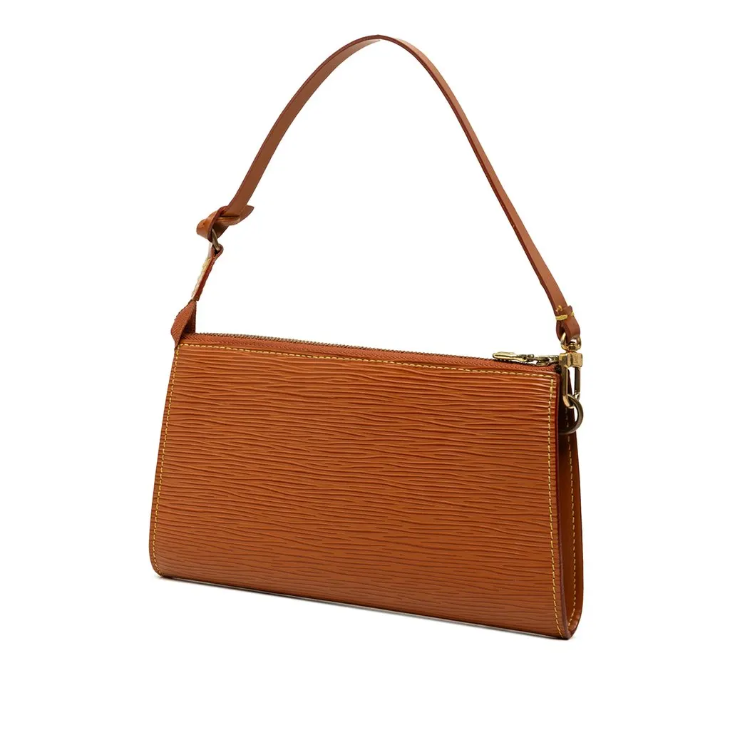 Louis Vuitton Epi Pochette Accessoires Brown Leather Good - Back View