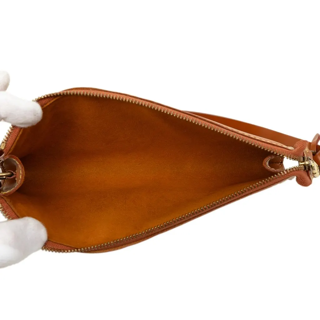 Louis Vuitton Epi Pochette Accessoires Brown Leather Good - Model View