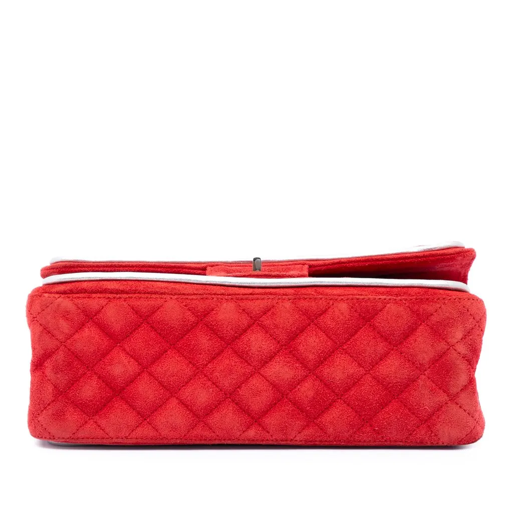 Chanel Quilted Suede Reissue 2.55 Double Flap 225 Red Leather Very good - Inside View