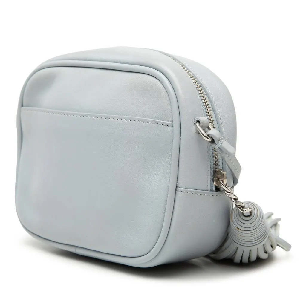 Saint Laurent Calfskin Monogram Blogger Bag Blue Leather Very good - Back View