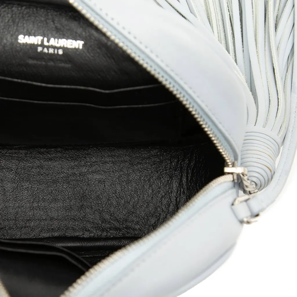 Saint Laurent Calfskin Monogram Blogger Bag Blue Leather Very good - Model View